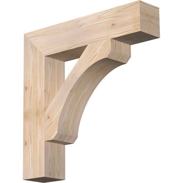 Ekena Millwork Legacy Block Smooth Bracket, Douglas Fir, 5 1/2"W x 28"D x 28"H BKT06X28X28LEC05SDF - main